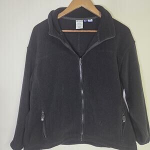 Columbia Core Fleece Full Zip Jacket Black Womens Size XL